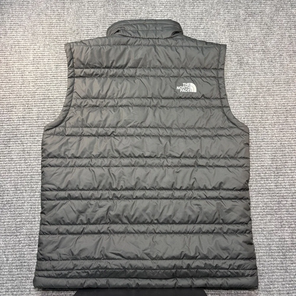 The North Face Mens Black Quilted Puffer Vest Full Zip Insulated Medium